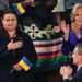 Who was wearing the colorful ribbon skirt during the State of the Union