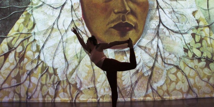 Take a yoga class among soaring works of art