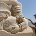 Sculptors use sand to capture the wonders of the world