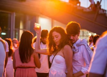 Dress up in white and take in contemporary art with a view at the ICA